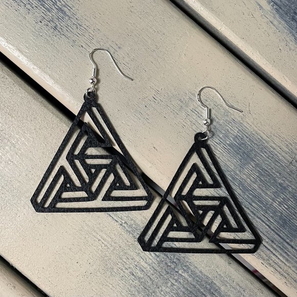 3/$35 Handmade Leather Earrings - Picture 10 of 15